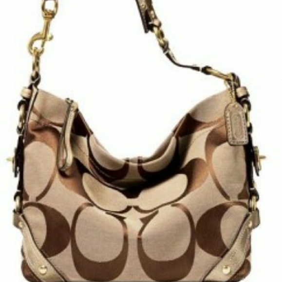 Coach Handbags - Coach Signature Jacquard Carly Shoulder Bag